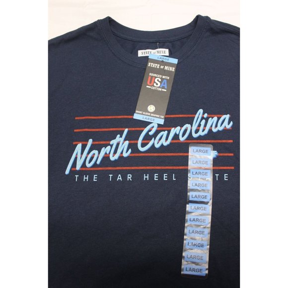 State of Mine men's North Carolina‎ graphic print crew neck short sleeve t-shirt - Picture 7 of 8